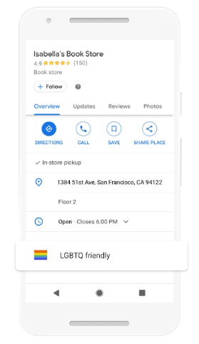 Google Business Attribute LGBTQ Friendly