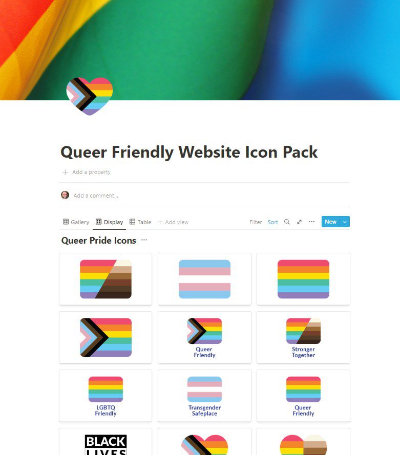 Queer Friendly Website Icon Pack